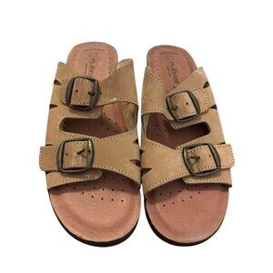 Flexus by‎ Spring Step Women's Size 40 (9.5) Leather Slip On Sandals ITALY